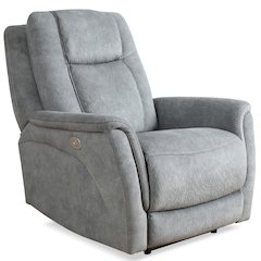Linus - Hudson Grey Zero Gravity Power Recliner