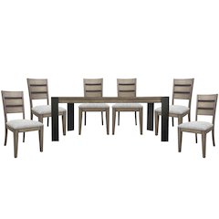 Cedar Fork - Dining 78 in. with 6 ladderback chairs