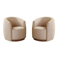 Tatum - Sand Dollar Swivel Accent Chair Two Pack
