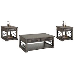 Sundance - Smokey Grey Cocktail Table with 2 End Tables