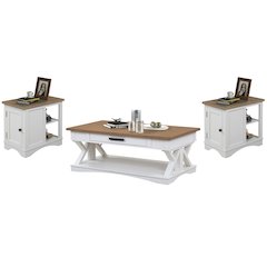 Modern - Cotton Cocktail Table with 2 Chairside Tables