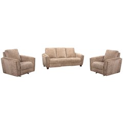 Morehead - Biscotti Power Reclining Sofa and 2 Recliners