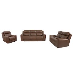 Calgary - Autumn Umber Power Reclining Sofa, Loveseat and Recliner