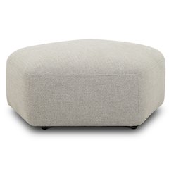 Playful - Canes Cobblestone Ottoman with Casters