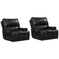 Whitman - Verona Coffee - Powered By Freemotion Cordless Power Recliner Two Pack