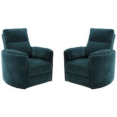Radius - Peacock Power Swivel Glider Recliner Two Pack