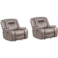 Blake - Desert Taupe Glider Recliner Two Pack