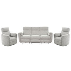 Radius - Mineral Power Reclining Sofa and Two Recliners