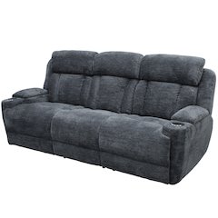 Dalton - Lucky Charcoal Power Reclining Sofa with Drop Down Table