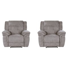 Richland - Bristol Grey Power Recliner Two Pack