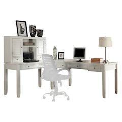 Boca L Shape Desk with Hutch