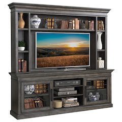 Sundance - Smokey Grey 92 In. Console with Hutch and Back Panel