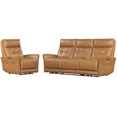 Gershwin - Lucca Butterscotch Power Reclining Sofa and Recliner