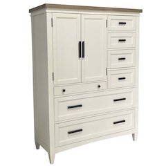 Modern Bedroom 7 Drawer Door Chest with Workstation