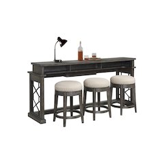 Sundance - Smokey Grey Everywhere Console with 3 Stools