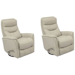 Gemini - Ivory Swivel Glider Recliner Two Pack
