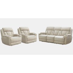 Dalton - Lucky Fawn Power Reclining Sofa and Two Recliners