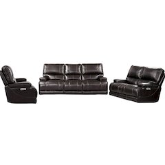 Verona Coffee - Powered By Freemotion Power Reclining Sofa Loveseat and Recliner