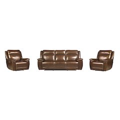 Jameson - Hickory Power Reclining Zero Gravity Sofa and Two Recliners