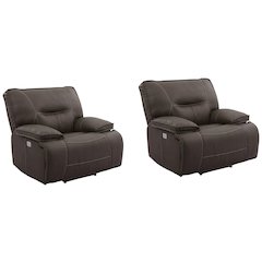 Spartacus - Chocolate Power Recliner Two Pack