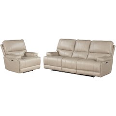 Whitman - Verona Linen - Powered By Freemotion Power Reclining Sofa and Recliner