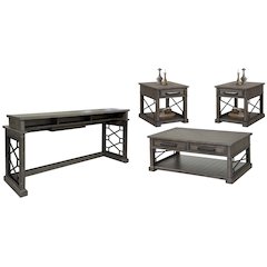 Sundance - Smokey Grey Cocktail Table with 2 End Tables and Console Table