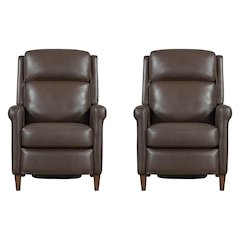 Northfield - Walnut Whirl Power Cordless High Leg Recliner P2 Two Pack