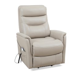 Gemini - Softy Ivory Power Lift Recliner with Articulating Headrest