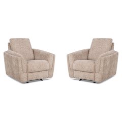 Morehead - Biscotti Power Glider Recliner Two Pack