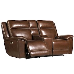 Jameson - Hickory Power Reclining Zero Gravity Console Loveseat
