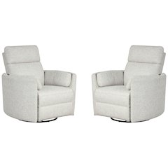 Radius - Natural Beauty Quartz Power Swivel Glider Recliner Two Pack