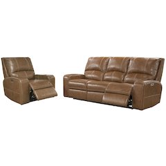 Swift - Bourbon Power Reclining Sofa and Recliner