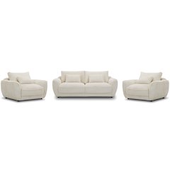 Utopia - Mega Ivory Sofa and 2 Chair and Half
