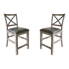 Lodge Dining Upholstered Counter Chair Two Pack