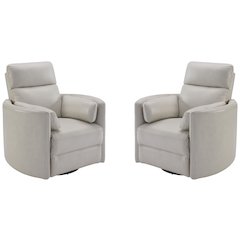 Powered By Freemotion Cordless Power Swivel Glider Recliner Two Pack