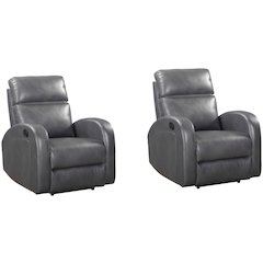 Devin - Pebble Grey Manual Recliner Two Pack