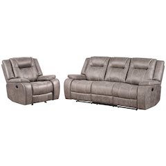 Blake - Desert Taupe Manual Reclining Sofa and Recliner