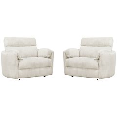 Radius Xl - Mega Ivory Extra Wide Power Glider Recliner Two Pack