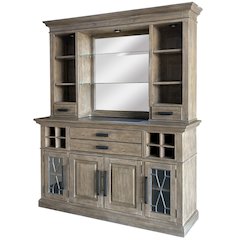 Parker House Sundance - Sandstone 66 In. Buffet and Hutch with Quartz Insert