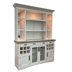 Modern Dining 69 In. Buffet and Hutch with Quartz Insert