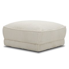 Utopia - Mega Ivory Ottoman with Casters
