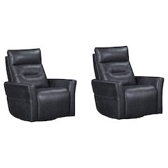 Remmington - Vintage Slate Power Swivel Glider Recliner P2 Two Pack