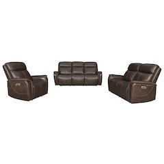 Cascade - Auburn Power Reclining Sofa Loveseat and Recliner
