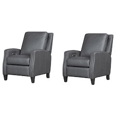 Hunter - Echo Grey Power Cordless High Leg Recliner P2 Two Pack