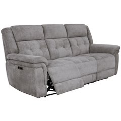 Richland - Bristol Grey Power Reclining Sofa