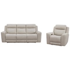 Calgary - Stone Power Reclining Sofa and Recliner
