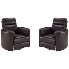 Powered By Freemotion Cordless Power Swivel Glider Recliner Two Pack