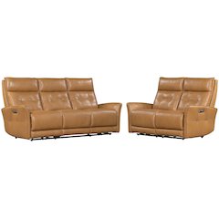 Gershwin - Lucca Butterscotch Power Reclining Sofa and Loveseat