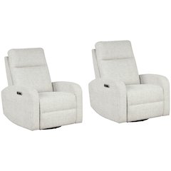 Thriller - Natural Beauty Quartz Power Swivel Glider Recliner Two Pack