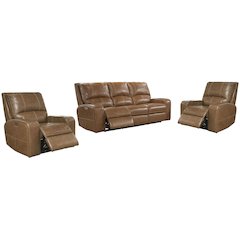 Swift - Bourbon Power Reclining Sofa and Two Recliners